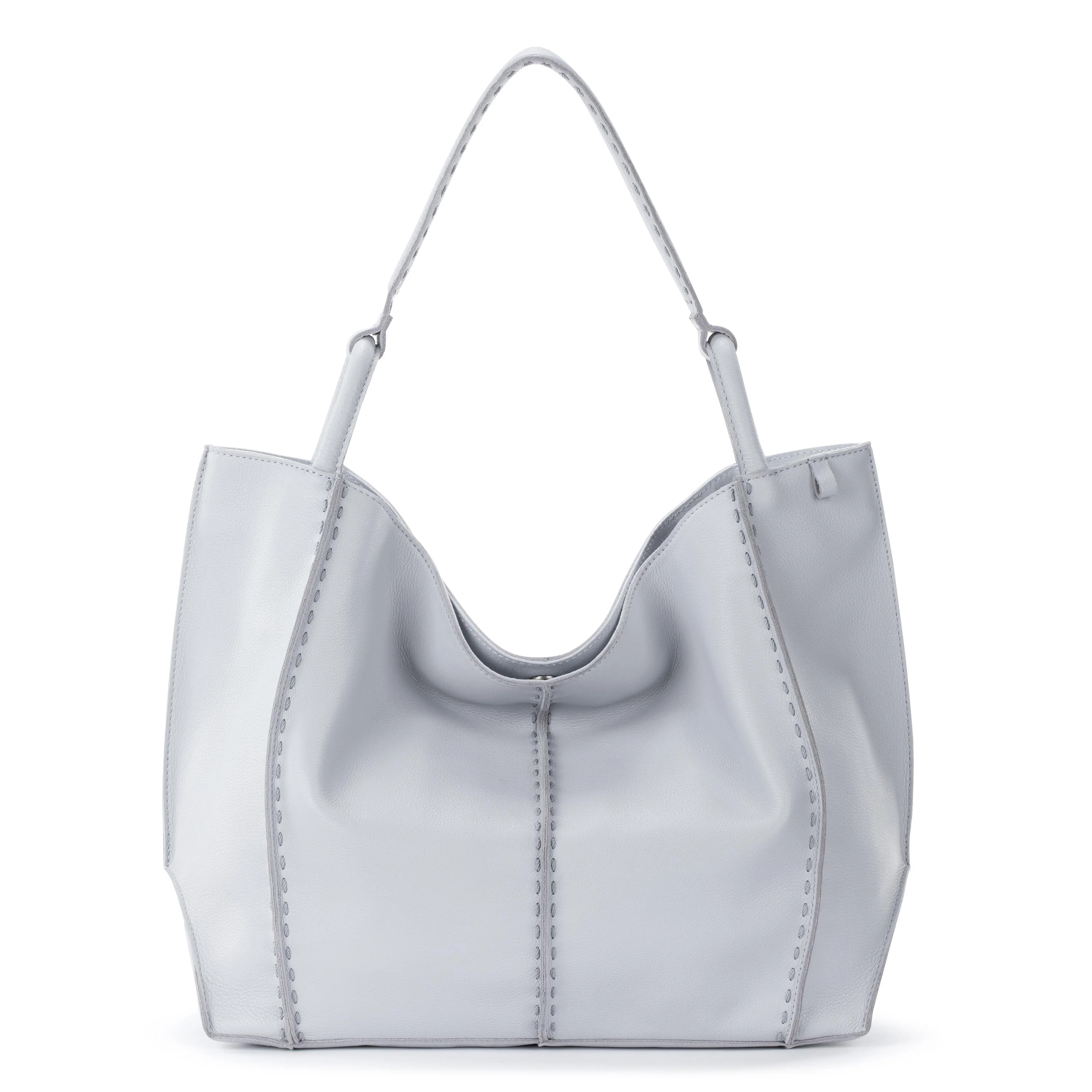 Los Feliz Large Tote Bag in Powder Blue Leather | The Sak