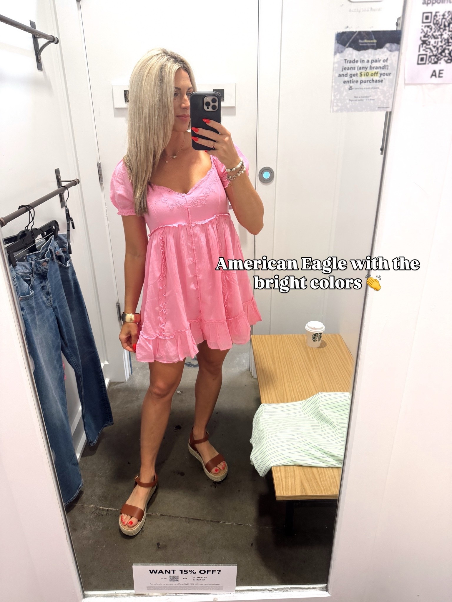 I love this summer dress! So cute and airy!
Wearing a medium here and I’m a size 8