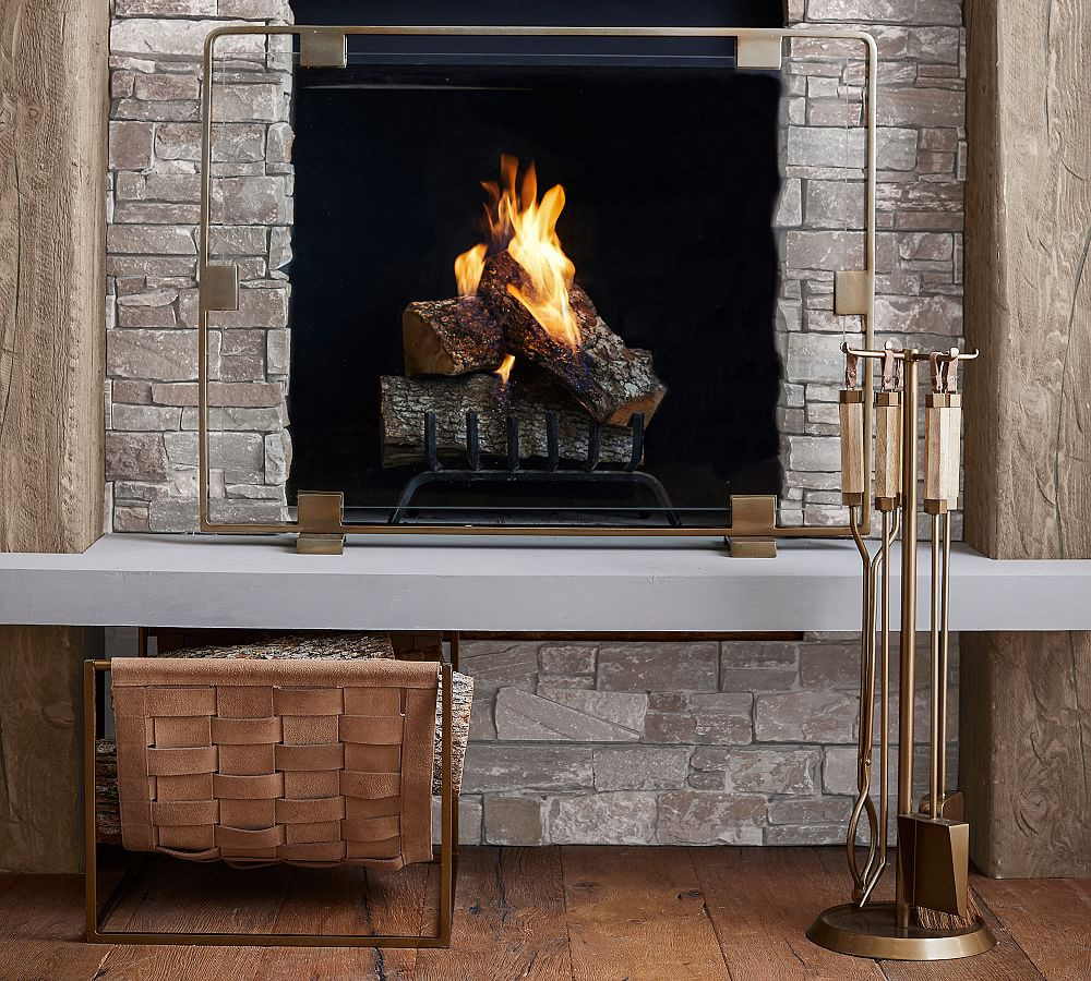 Vail Fireplace Collection - Brass | Pottery Barn (US)
