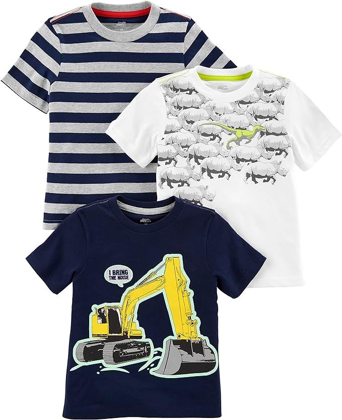 Simple Joys by Carter's Toddler Boys' 3-Pack Short-Sleeve Graphic Tees | Amazon (US)