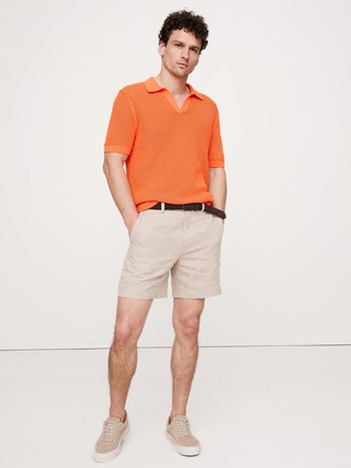 Cotton Zig-Zag Sweater Polo | Banana Republic (US)