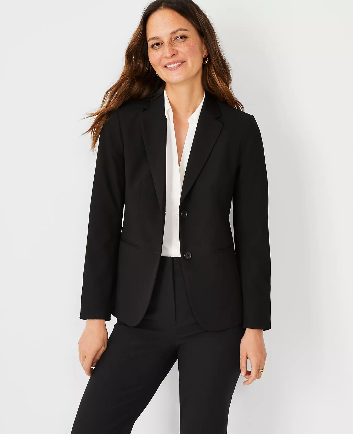 The Long Two-Button Blazer in Seasonless Stretch | Ann Taylor (US)