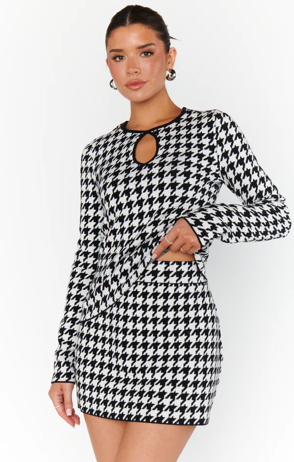 Tippi Skirt ~ Houndstooth Knit | Show Me Your Mumu