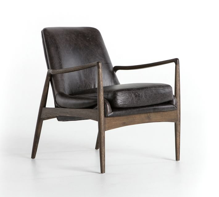 Fairview Leather Armchair, Durango Smoke | Pottery Barn (US)