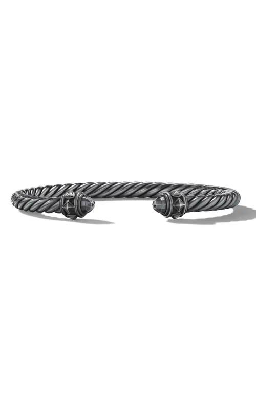 David Yurman Renaissance® Classic Cable Bracelet, 5mm in Sterling Silv W/Black Rhodium at Nordstrom, Size Medium | Nordstrom