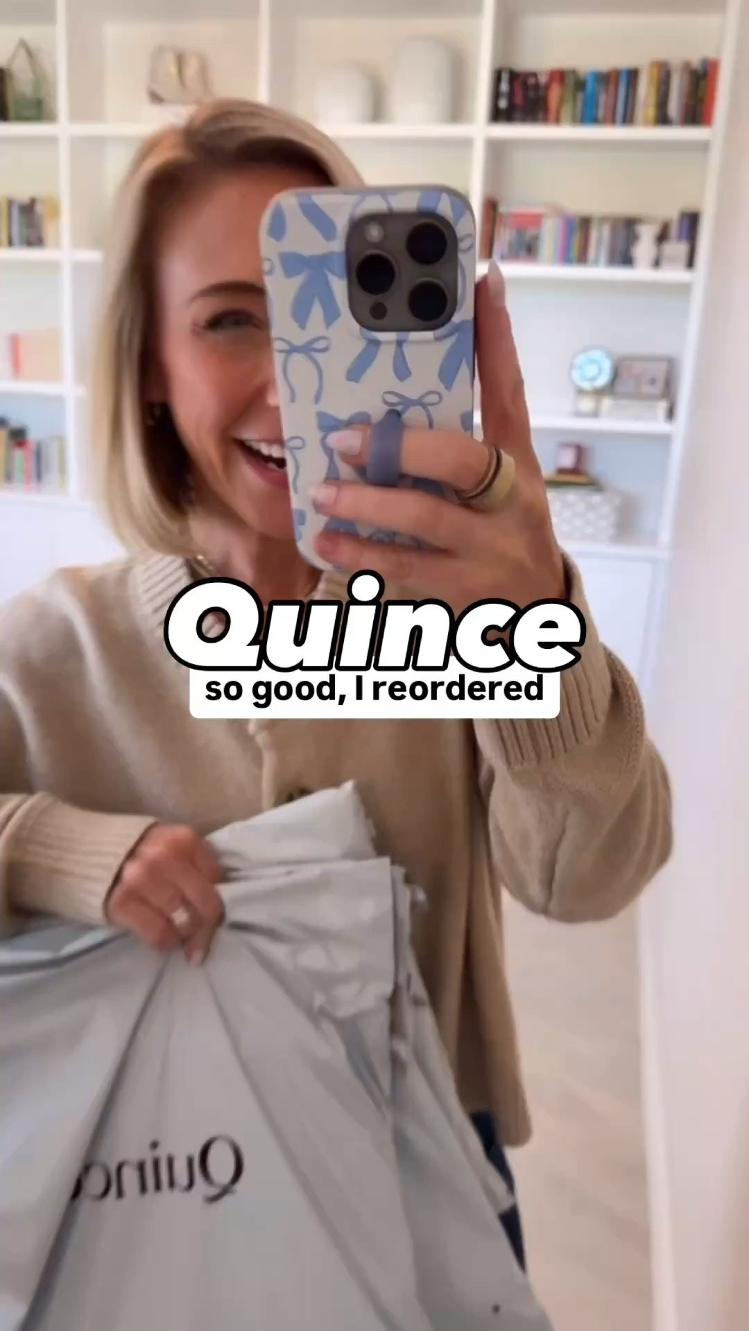 Quince - denim & dresses (pieces I loved so much, I re-ordered!) * Bella Stretch Wide Leg Jeans - Size: 25 - Inseam: 30. Color: Midnight Blue * 100% Organic Cotton Cropped Cardigan - size Small. Color: Cement Marl. * Second Skin Square Neck Tank Bodysuit - size Small. Color: Mocha. 1. Bella Stretch Wide Leg Jeans - Size: 25 - Inseam: 28. Color: Frosted Blue (12 colors!). 2. Bella Stretch Palazzo Jeans - Size: 25. Color: Seaside Blue (3 colors). 3. 100% European Linen Fit & Flare Midi Dress - Size: Small (needs an XS). Color: White (11 colors). * Italian Leather Top Handle Crossbody Satchel - Color: Cappuccino. (On final sale!) #quincepartner @quince

 

 