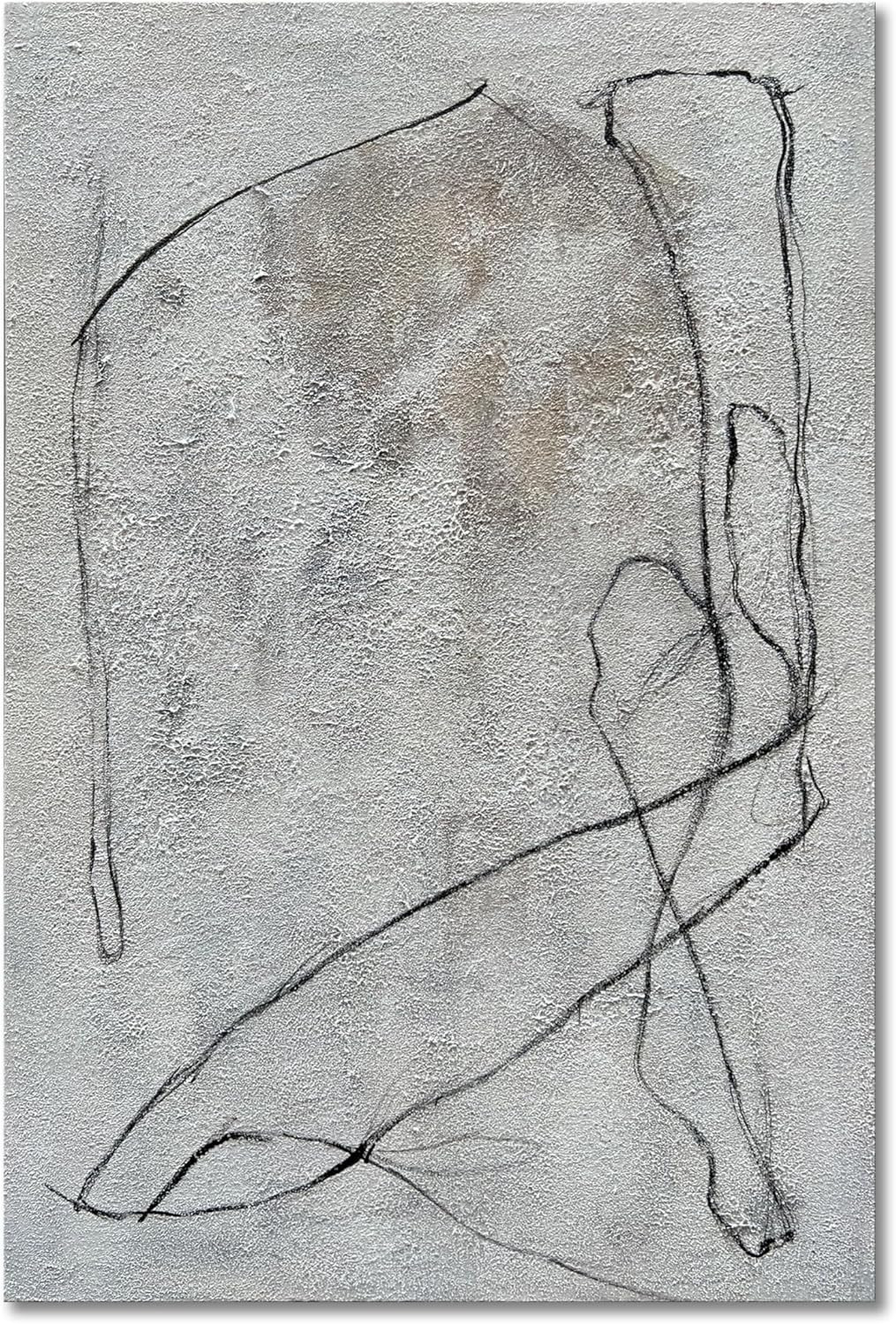 NANKAI Art Minimalist Black and White Art Canvas Abstract Oil Painting Wall Art Home Office Wall ... | Amazon (US)