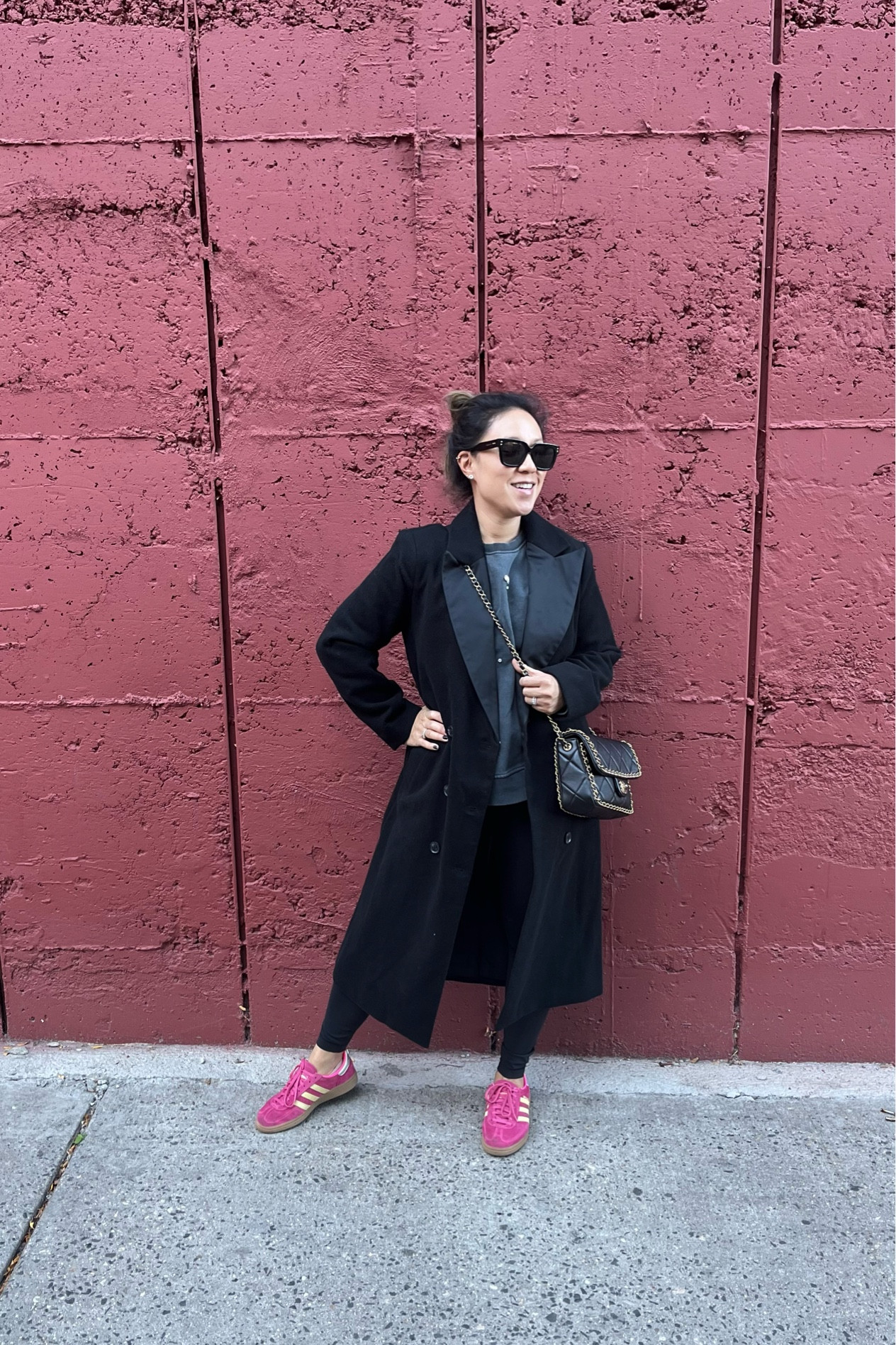 Fall weather. Long jacket. Woven coat. Oversized. I’m wearing an xxs. I love the satin detail on the collar. I’m wearing a two in the leggings and a six in the shoes.

#LTKShoeCrush #LTKItBag #LTKTravel