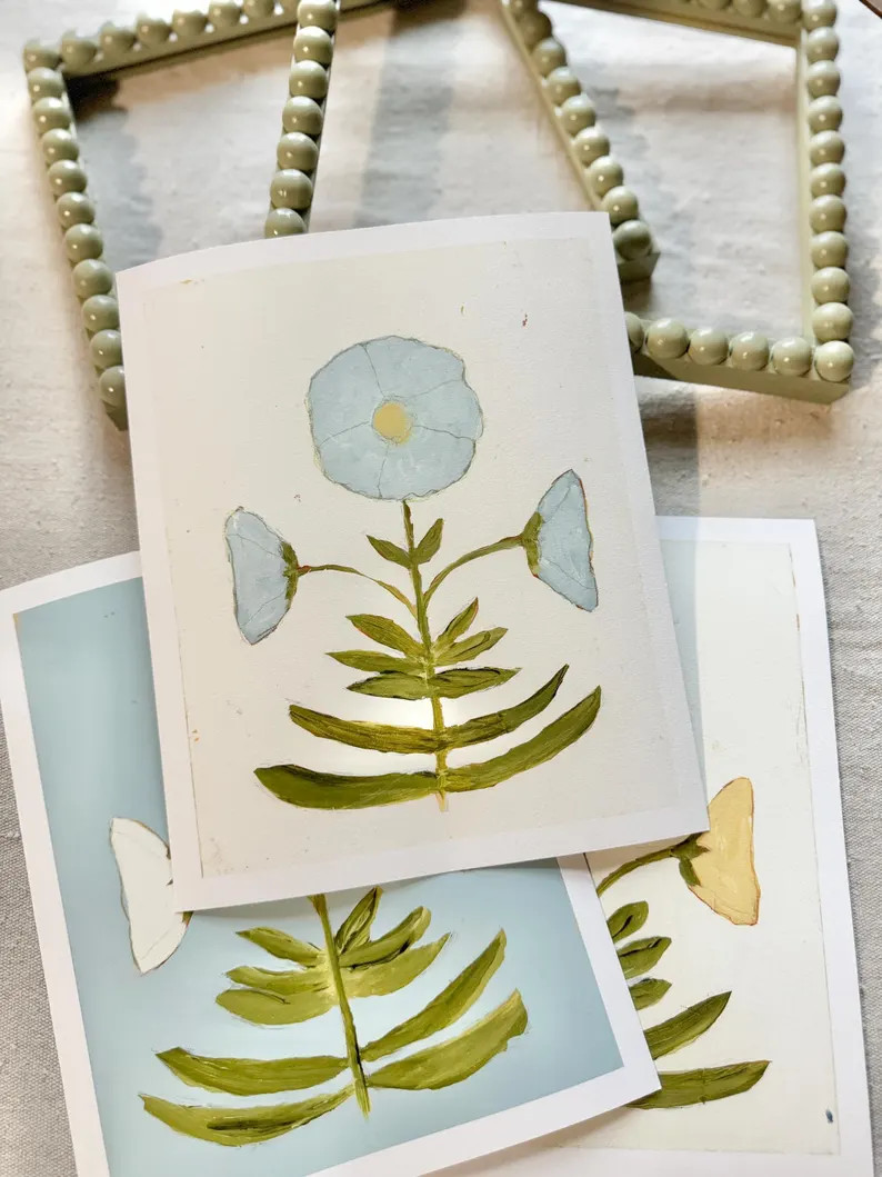 Jaipur Botanical in Cornflower - Etsy | Etsy (US)