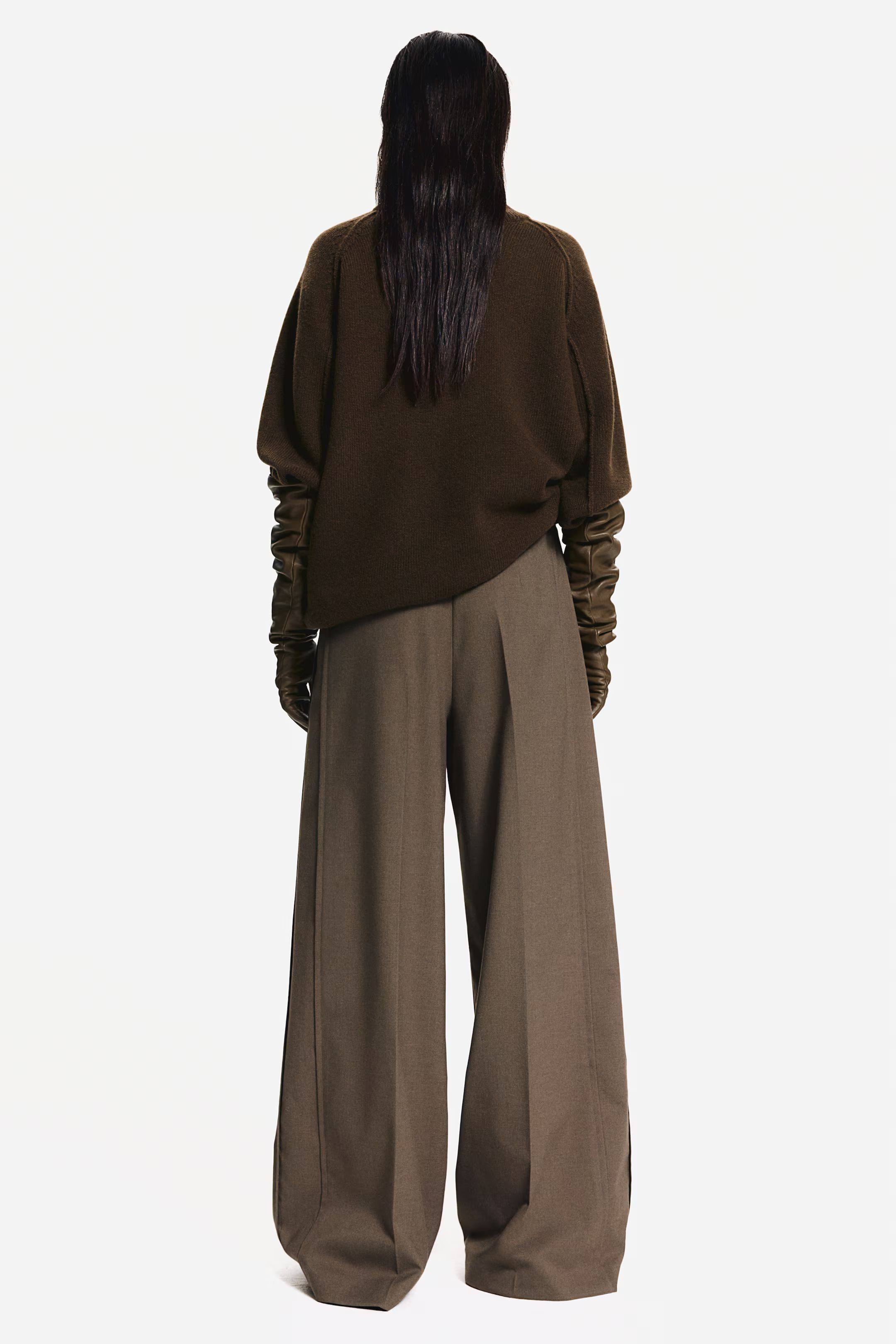 Wide-Leg Twill Pants | H&M (US + CA)