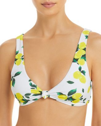 Knotted Lemon Print Bikini Top | Bloomingdale's (US)