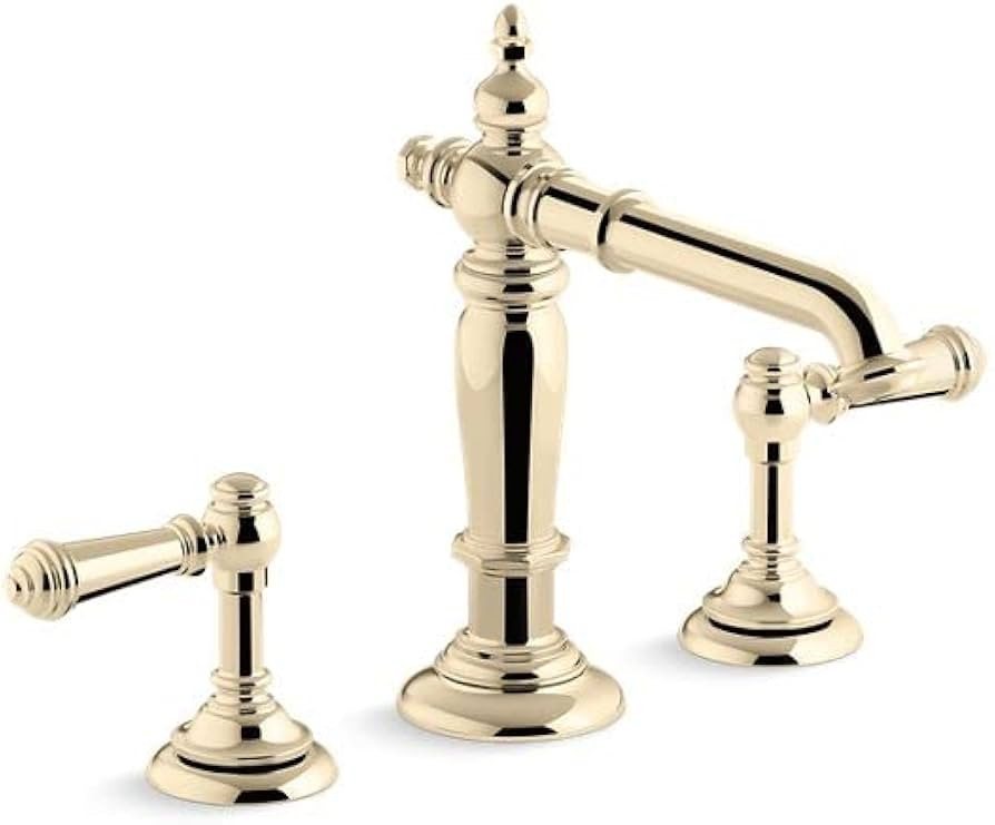 KOHLER 72760-AF Artifacts with Column Design Widespread Bathroom Sink Spout in Vibrant French Gol... | Amazon (US)
