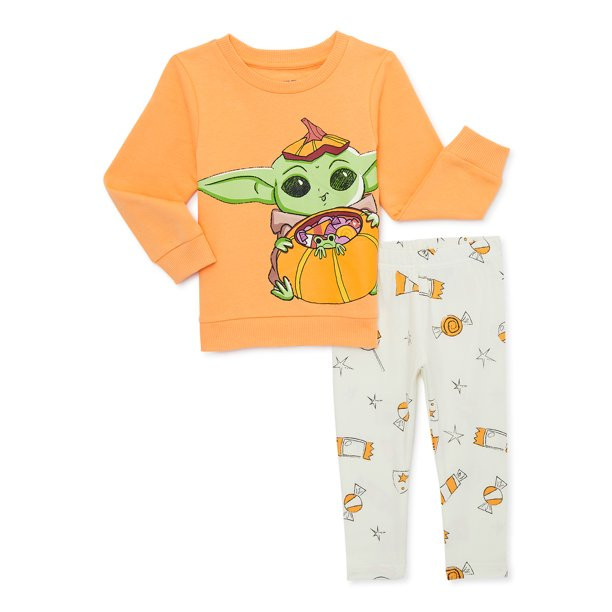 Baby Yoda Halloween Baby and Toddler Boy and Girl Unisex Outfit Set, 2-Piece, Sizes 12M-5T | Walmart (US)