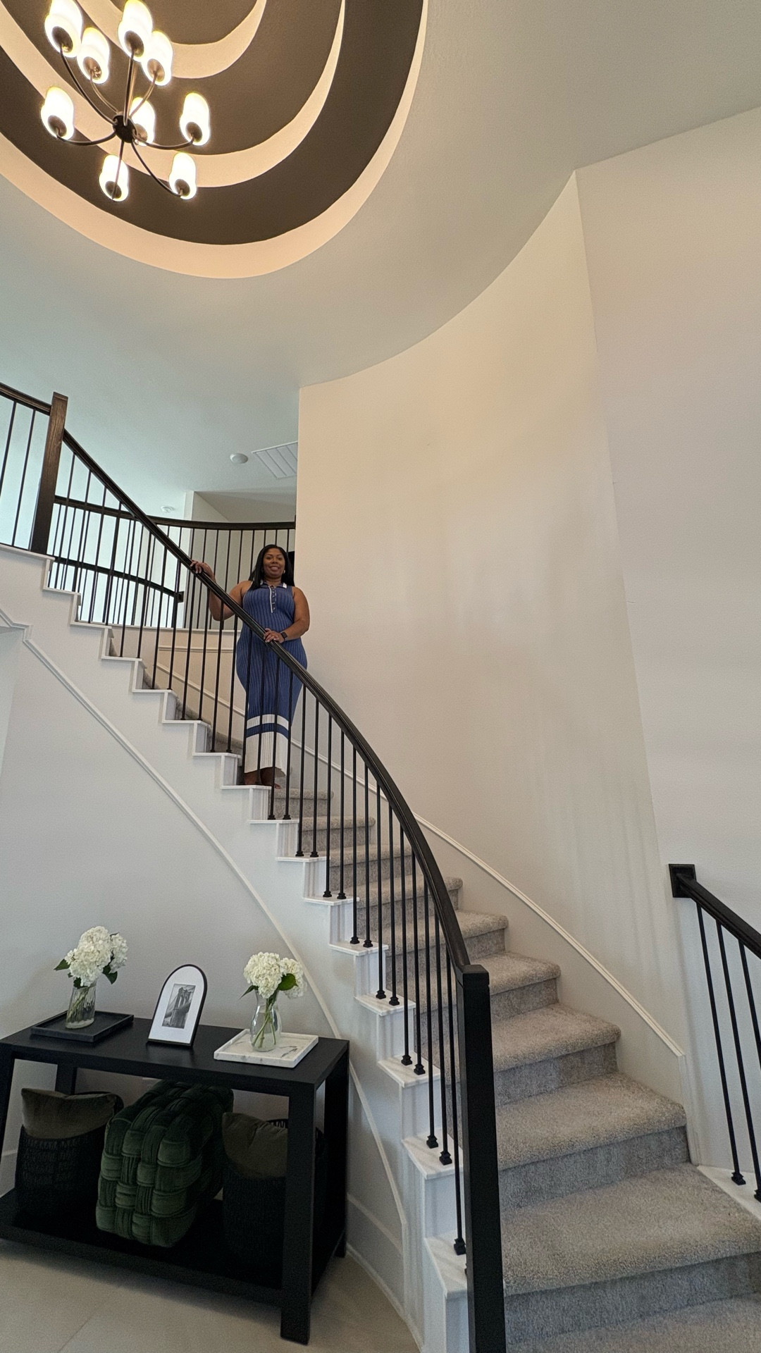 Part two of transforming our new construction home into a high-end ✨model home✨ is here — and this time, we’re focusing on the kitchen!

Since this isn’t our forever home, we’re being super intentional about avoiding large projects or structural changes. Instead, we’re using smart interior design choices to bring character and function into our open concept space with high ceilings and tons of potential 🙌🏽

First, I swapped out the basic light fixtures for sleek black ones with rounded bulbs — such a small upgrade that instantly gave the space that modern design touch. I also traded in our stainless vent hood for a black stainless version, which added a more refined, high-end look.
To bring in warmth and personality, I hung a bold olive green canvas to fill an empty wall — and fun fact: I used Command Strips, so no nails in the wall 🏽✋🏽

And of course, the standout piece in this kitchen refresh: these gorgeous velvet dining chairs and counter stools, gifted by @popmaison. They’re incredibly comfortable, beautifully made, and totally elevated our home decor 🧑🏽‍🎨

You can shop the chairs and everything featured in the video by clicking the link in my bio or below to access my LTK 🛍️

👇🏽Comment below — should I take on the laundry room, half bath, or outdoor space next?

#newbuild #openconcept #dreamhome #highceilings #realestategoals #interiordesign #homedesign #homedecoration #housetour #homedecor #homesweethome #dreamhouse #luxuryhomes #luxuryhomedesign #housegoals #modelhome #luxuryrealestate #modernhomes #modernbathroom #kitcheninspiration

#LTKHome