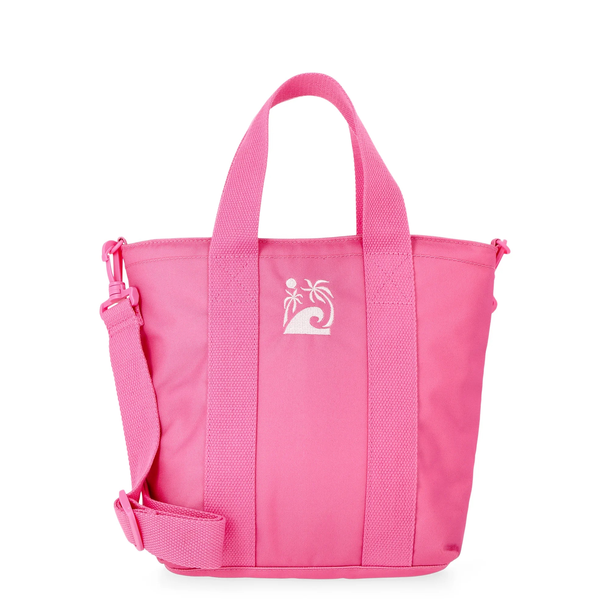 No Boundaries Women's Beach Insulated Mini Tote Bag, Pink | Walmart (US)