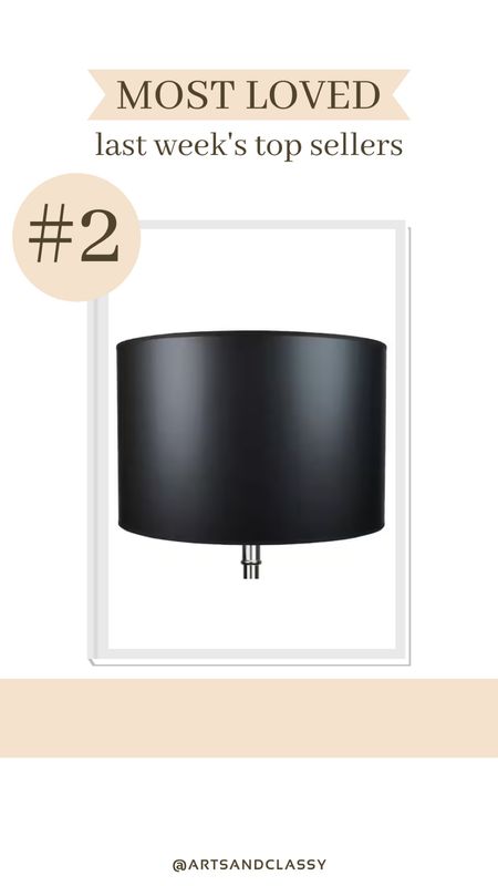 This modern black lamp shade is one of this week’s most loved finds  

#LTKhome