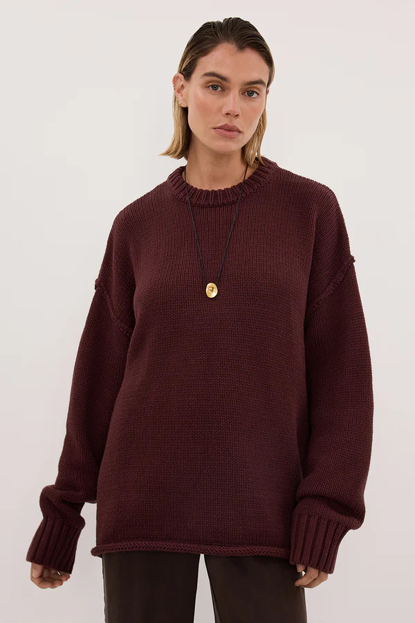 ROY WALNUT LONGLINE KNIT JUMPER | DISSH