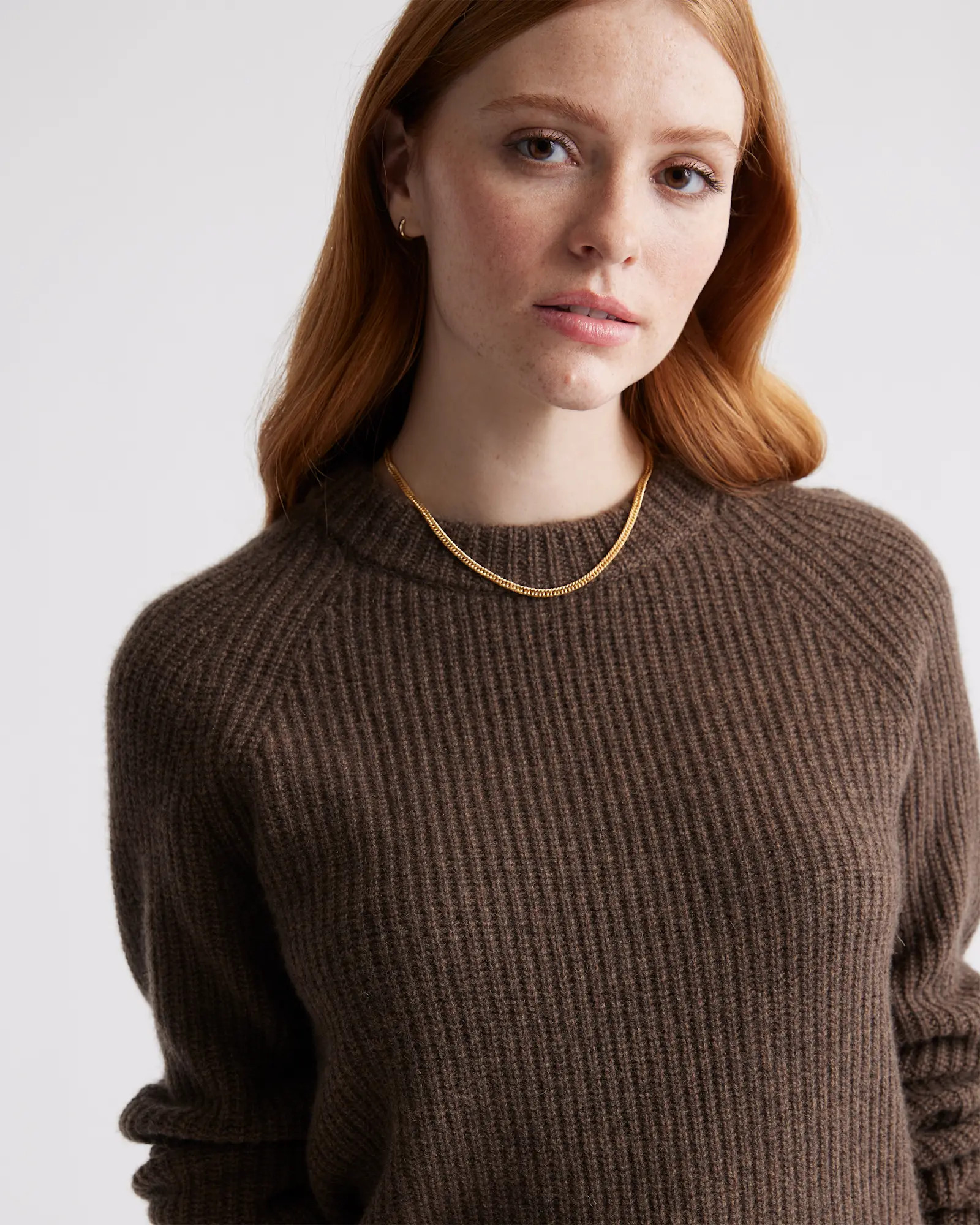 Mongolian Cashmere Fisherman Crewneck Sweater | Quince