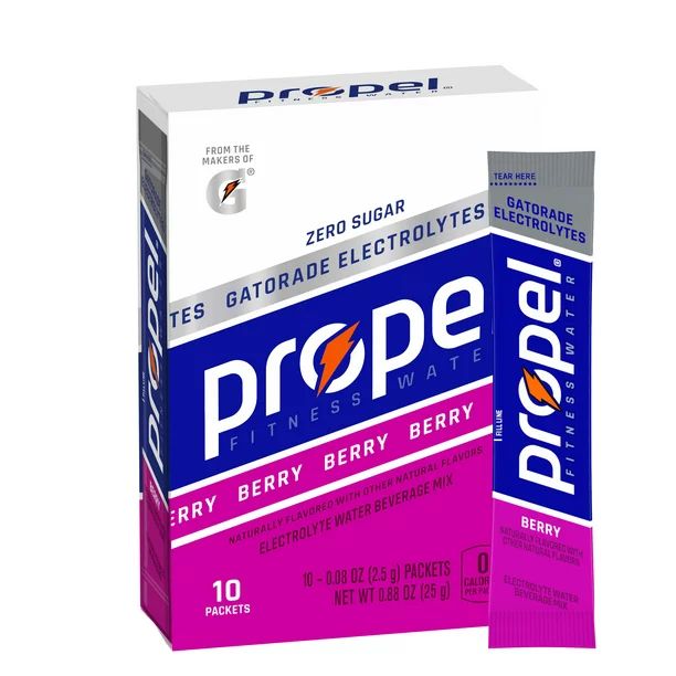 Propel Zero Sugar Berry, Powdered Electrolyte Vitamin Drink Mix, 0.08 oz, 10 Packets | Walmart (US)