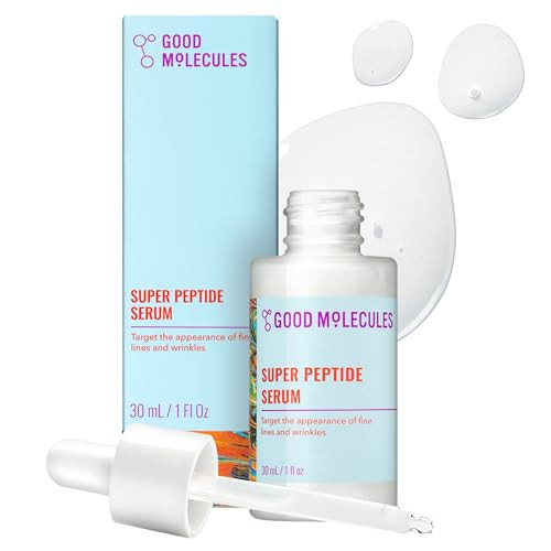 Good Molecules Super Peptide Serum - Anti-aging Facial Serum with Peptides and Copper Tripeptides to Plump and Firm - Water-Based Skincare for Face | Amazon (US)