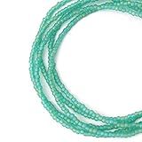 Peridot Green Seed Bead Necklace, Sea Glass Green Beaded Necklace Single Strand | Amazon (US)