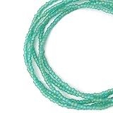 Peridot Green Seed Bead Necklace, Sea Glass Green Beaded Necklace Single Strand | Amazon (US)