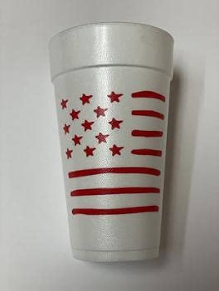 Stars and Stripes Styrofoam Cups pack of 10 | Amazon (US)
