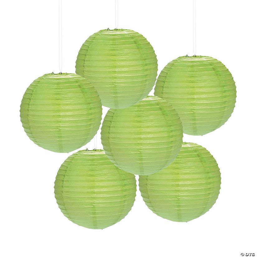 12" Solid Color Paper Lanterns - 6 Pc. | Oriental Trading Company
