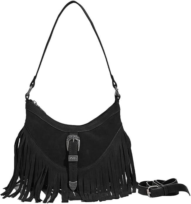 Sunwel Fashion Small Western Fringe Underarm Purse Mini Hipppie Shoulder Bag with Tassel for Wome... | Amazon (US)