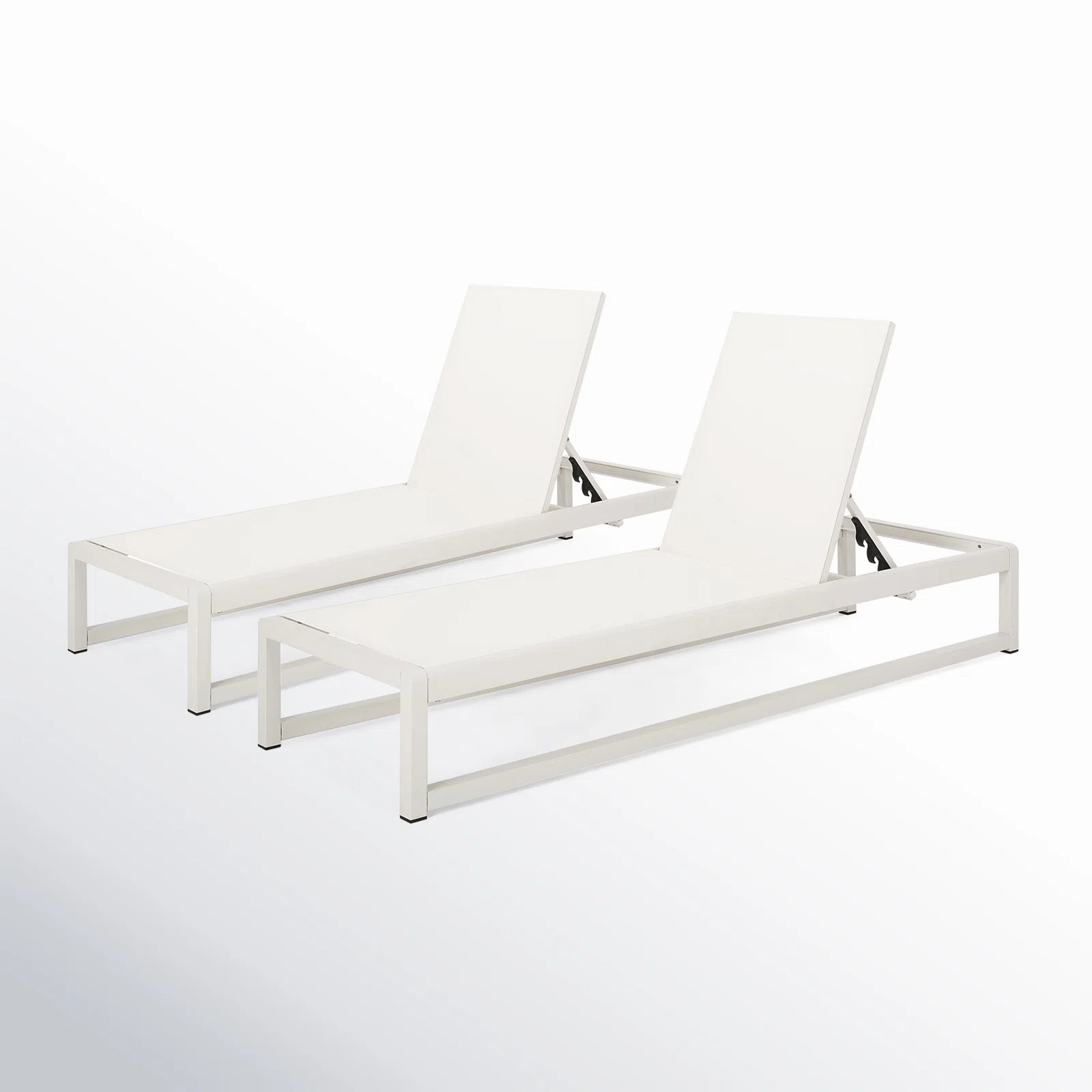 Cheshire 25.5'' Outdoor Aluminum Chaise Lounge (Set of 2) | Birch Lane