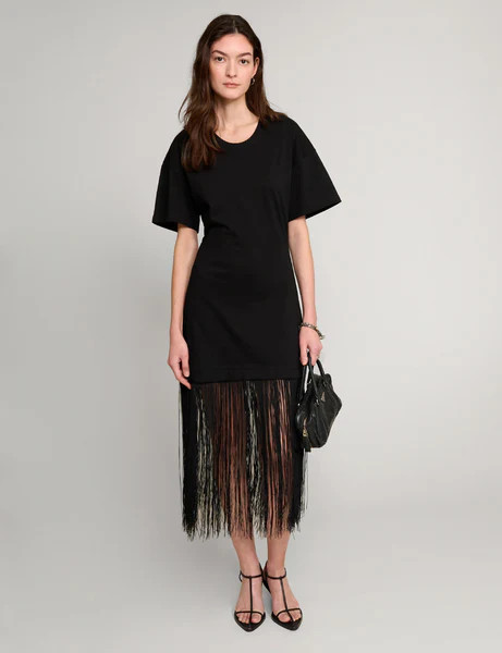 Fringe Cotton Tee Dress | Pixie Market