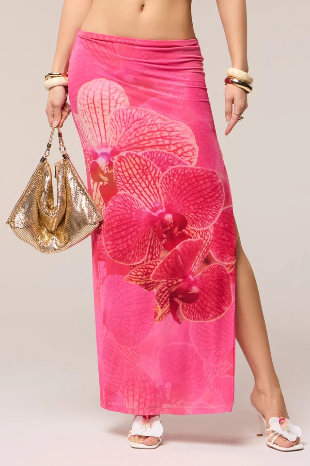 Catch Me On Vacay Tropical Floral Maxi Skirt | Windsor Stores