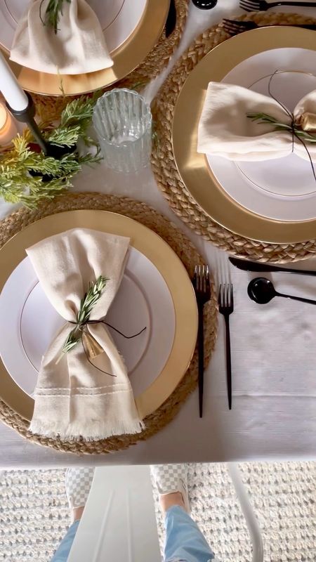 Are you hosting this holiday season? Sharing inspo for a simple modern Christmas table scape with minimal clean-up. 

#LTKSeasonal #LTKHoliday #LTKVideo