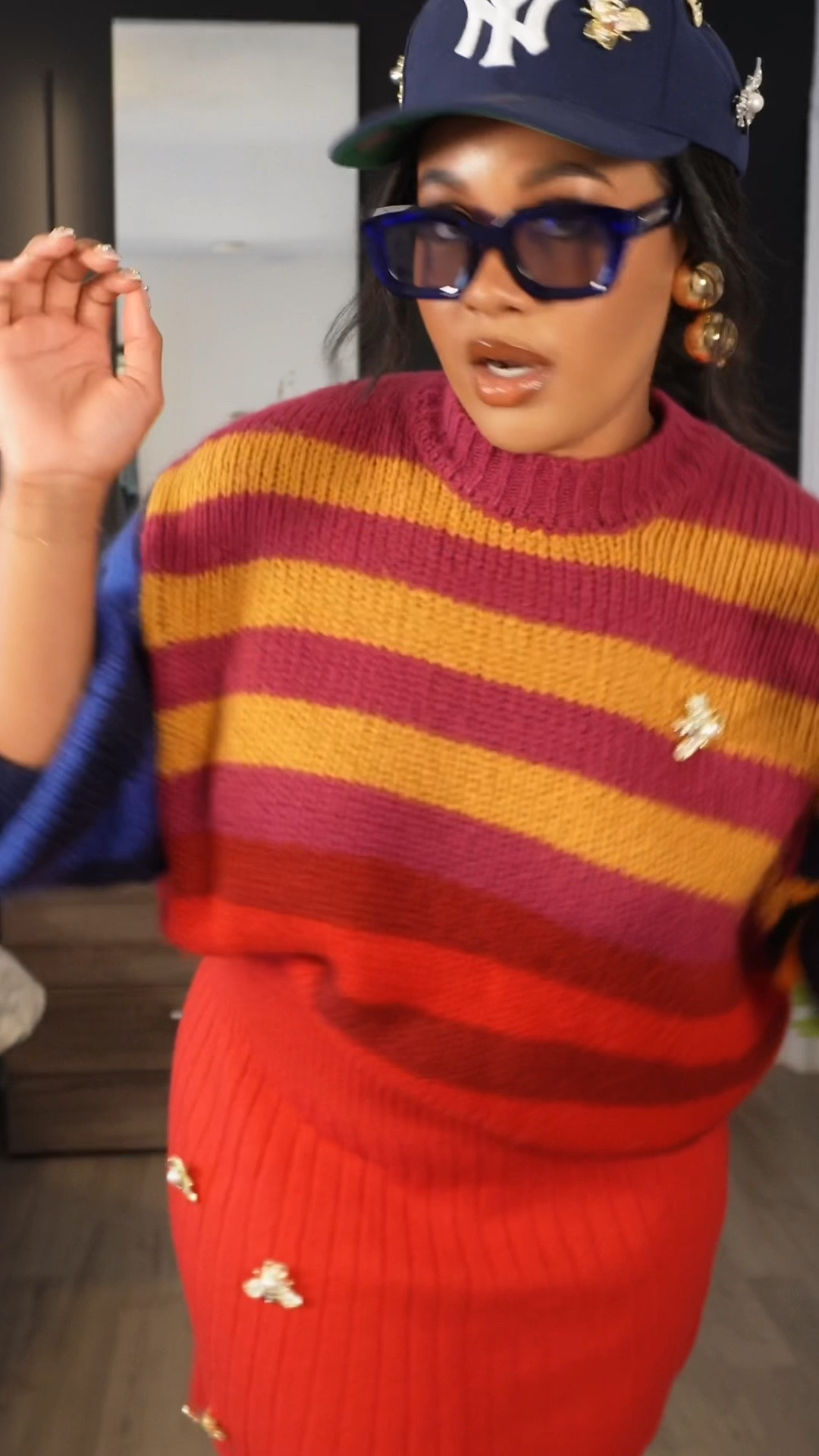 This actual sweater is called the Luna stripe sweater form Farm Rio! Shared an alternative. 

#LTKSeasonal #LTKmidsize