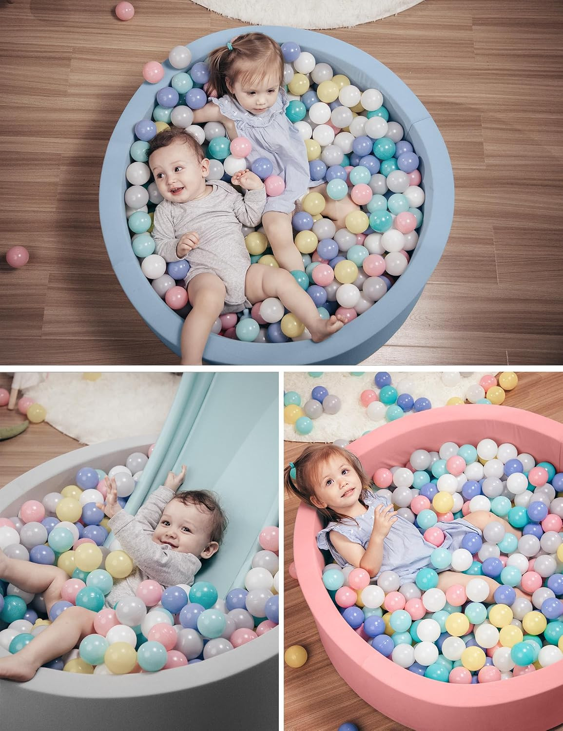 HOFISH Foam Ball Pit for Children Toddlers,Baby Playpen Pool Soft Round Designed Easy to Clean or... | Amazon (US)