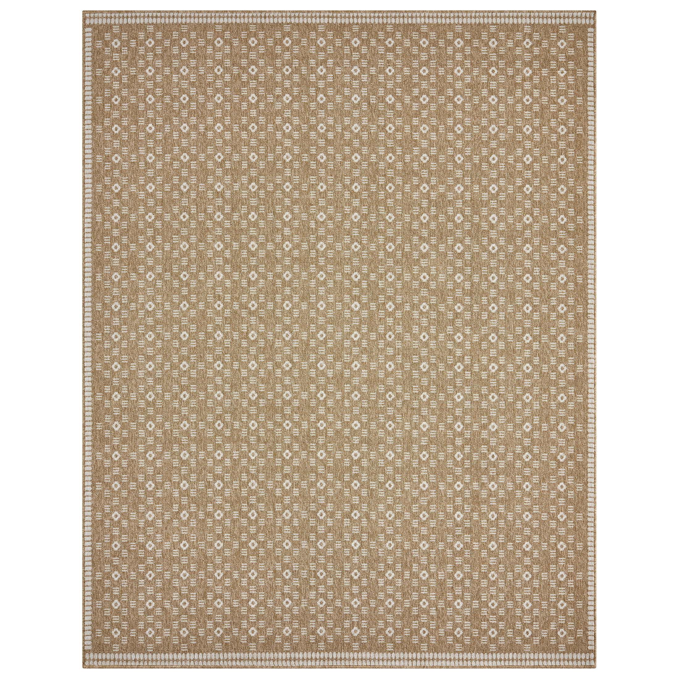 Better Homes & Gardens Taupe/Ivory Liz Crafted Geo Indoor Area Rug, 90" x 116" | Walmart (US)