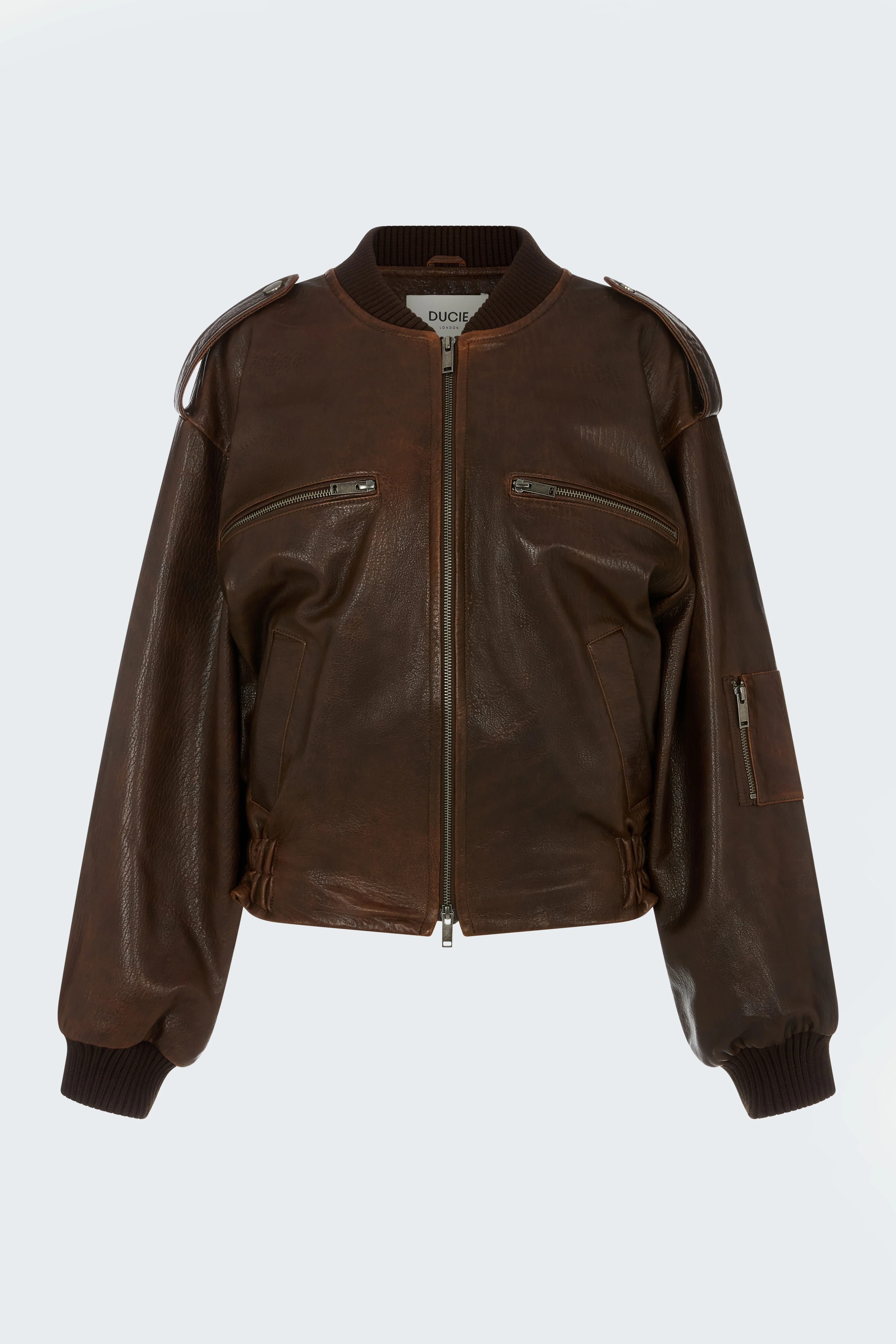 Luna Leather Bomber Jacket | DUCIE
