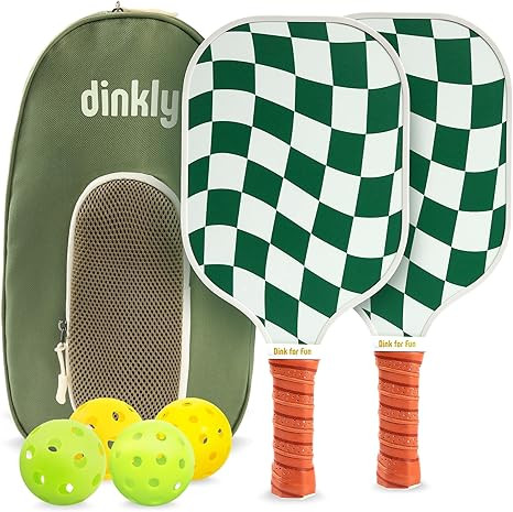 Dinkly Pickleball Paddles Set of 2 - USAPA Approved Graphite Pickleball Racket, 2 Pickleball Rack... | Amazon (US)