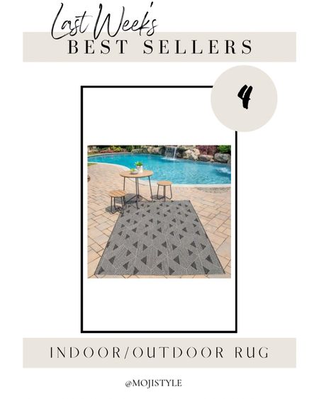 This modern indoor/outdoor rug is one of this week’s best sellers! I have this on my patio and love the design.

#LTKSeasonal #LTKHome