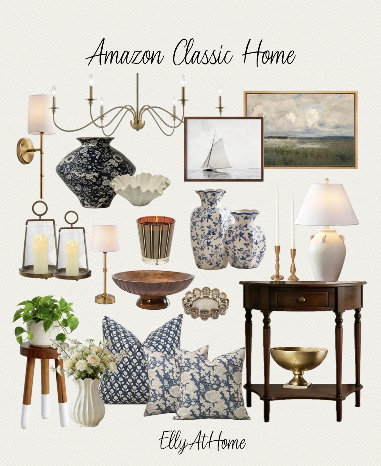 Amazon classic home styling! Shop vases, furniture pieces, accent tables, throw pillows, hurricane candleholders, artwork, lighting, and more home decor accessories. Amazon home finds, free shipping.

#LTKHome #LTKSaleAlert