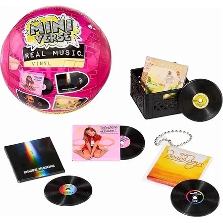MGA Miniverse - Mystery Mini Vinyl Record Collectible Set – 4 Playable Mini Music Records with Display Crate & Keychain | Walmart (US)