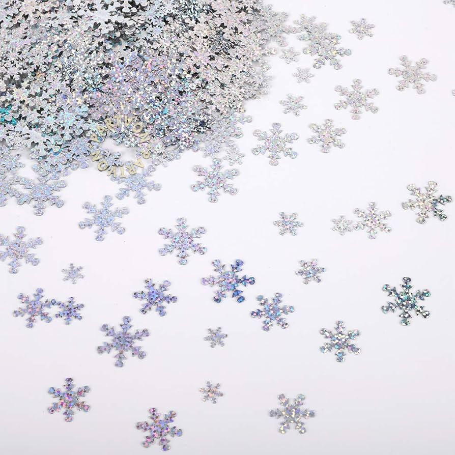 Christmas Snowflake Confetti Decoration- 1500pcs | Snowflakes Frozen Party Confetti | Winter Wond... | Amazon (US)