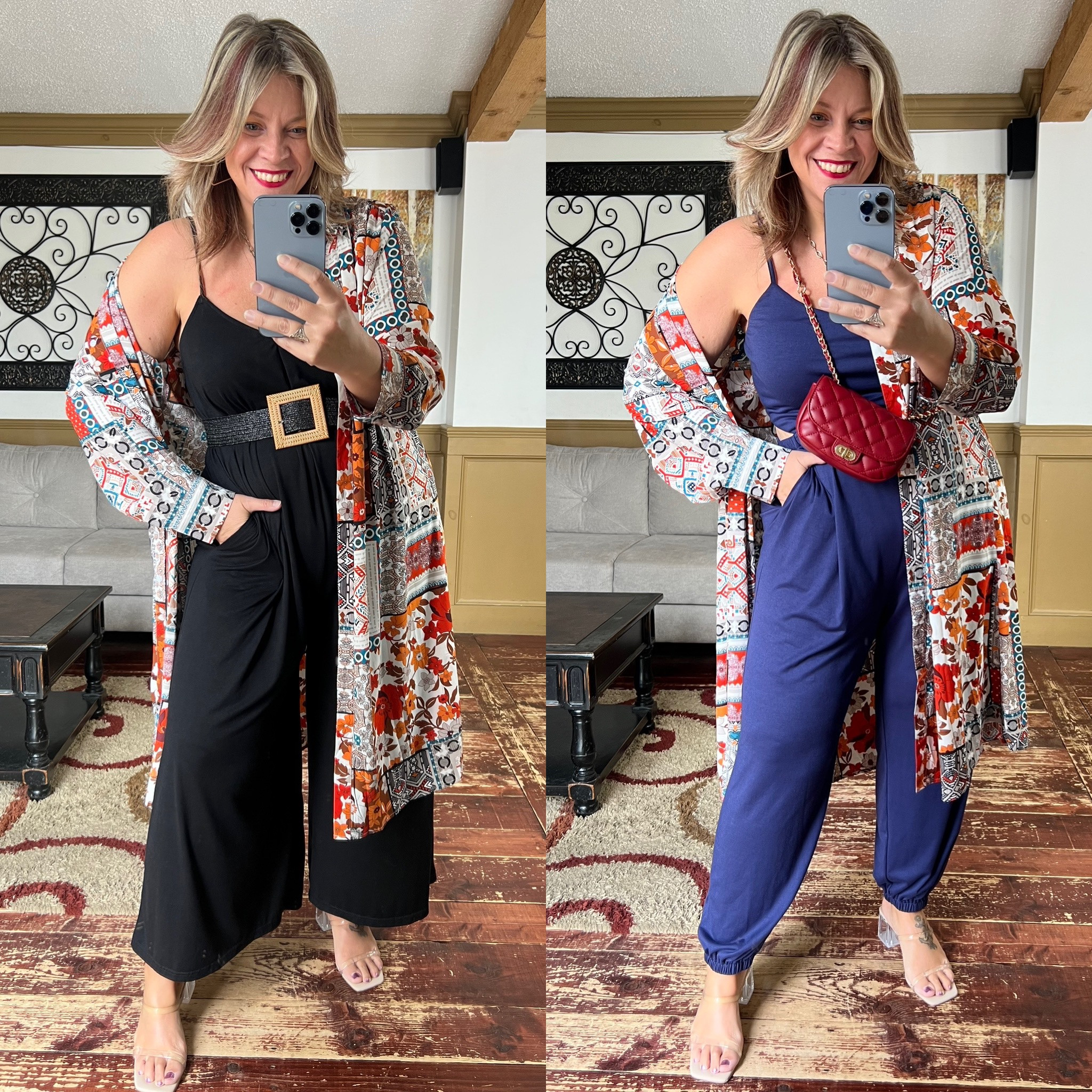 Amazon jumpsuit (both size xl), stretchy belts, duster kimono coverup (xxl), spring outfit ideas, wide leg jumpsuit, loungewear, jogger style jumpsuit with cutouts 

#LTKstyletip #LTKcurves #LTKFind