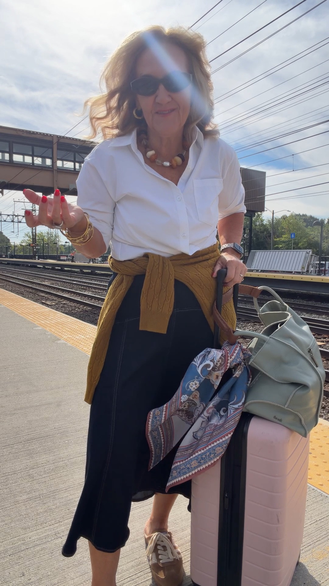 Blouse size small my favorite travel, White blouse 
Skirt med/8 excellent quality stretch denim 
Cashmere med I love the color options 
Sneakers tts comfy for nyc! 
My leather tote comes in two sizes. This is the large.


#LTKOver40 #LTKNYFW #LTKootd

#LTKdayinmylife