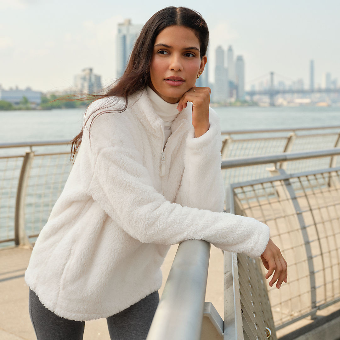 Women's Tall Long Sleeve Cozy Quarter Zip Top | Lands' End (US)