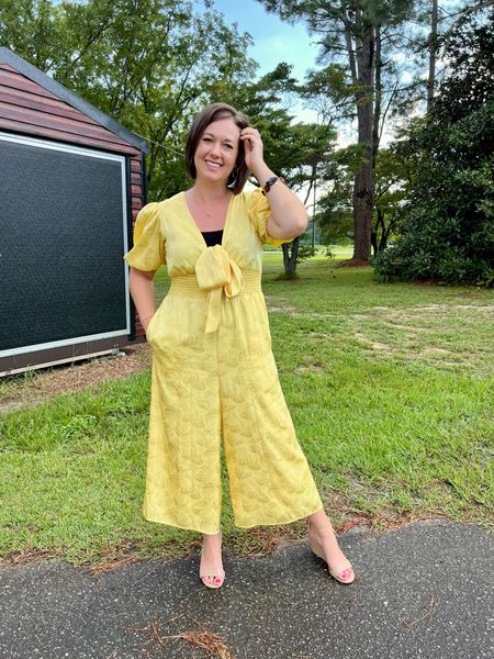 Yellow satin jumpsuit for the first day of school. // rent the runway, slat and willow

#LTKwedding #LTKworkwear #LTKstyletip