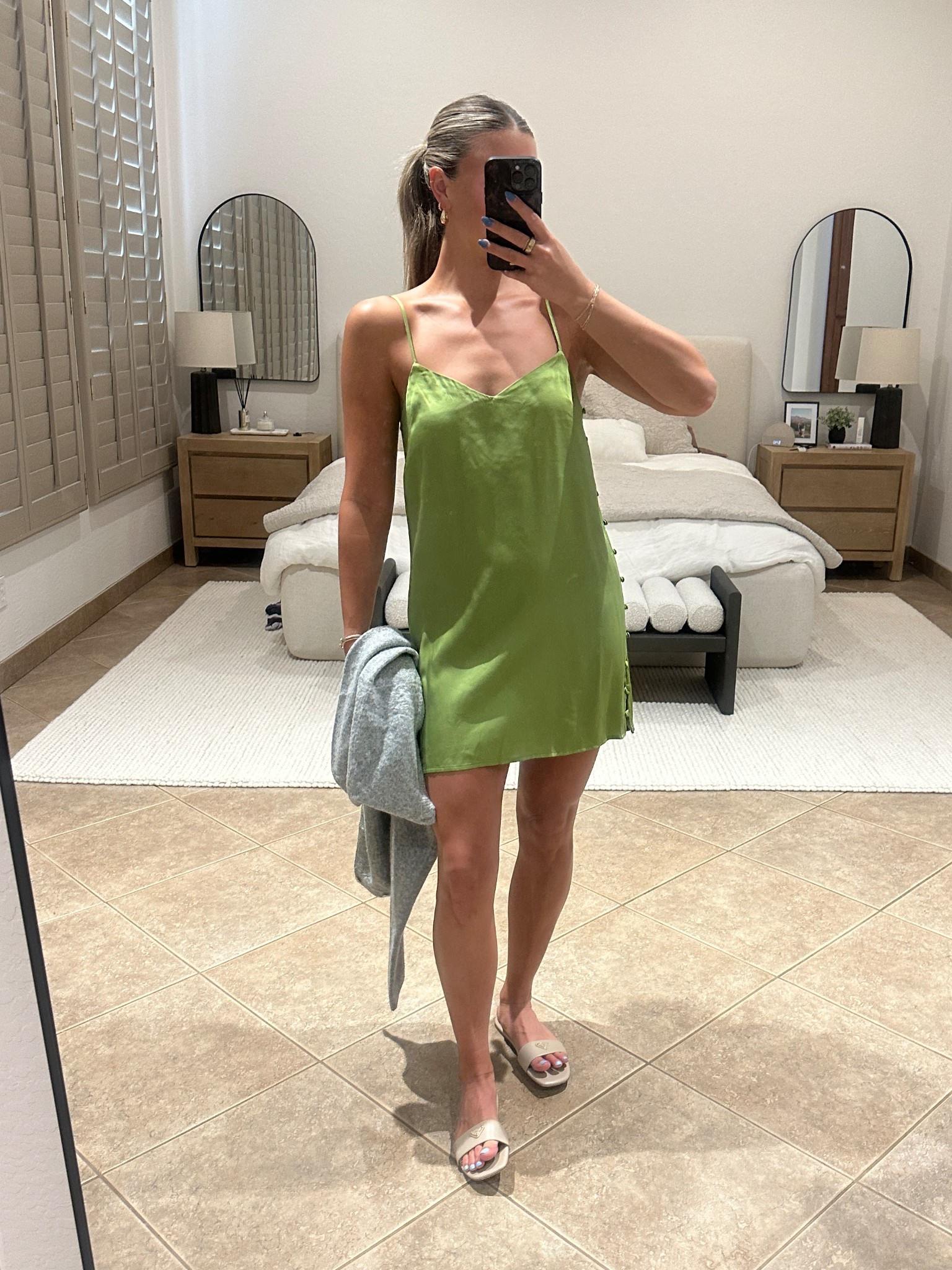 Cute summer slip dress with fun button detail 

#LTKStyleTip #LTKSummerEdit #LTKSaleAlert