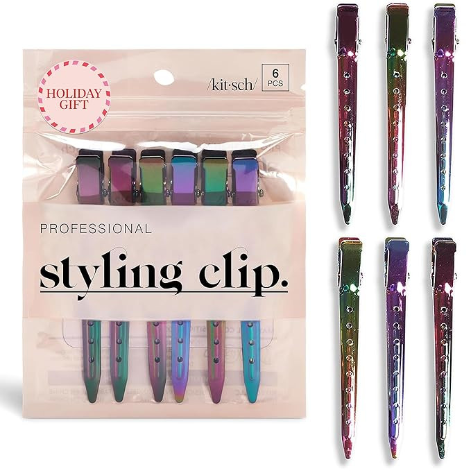 Kitsch Professional Alligator Clips for Hair Styling – 3.5" Aluminum Hair Sectioning Clips for ... | Amazon (US)