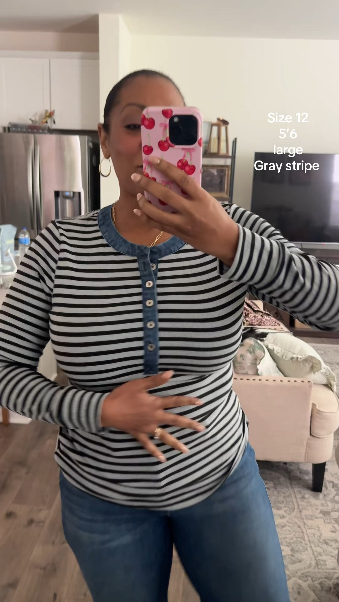 New long sleeve fitted Henley style top

#LTKMidsize #LTKSeasonal #LTKootd