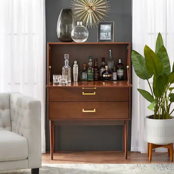 Lifestorey Jasper Tall Bar Cabinet - On Sale - Overstock - 32849406 | Bed Bath & Beyond